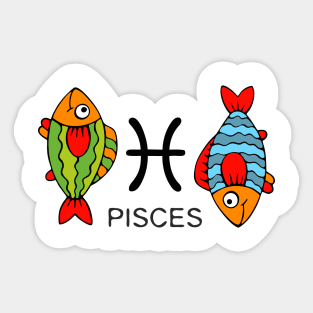 Fish. Horoscope Sticker